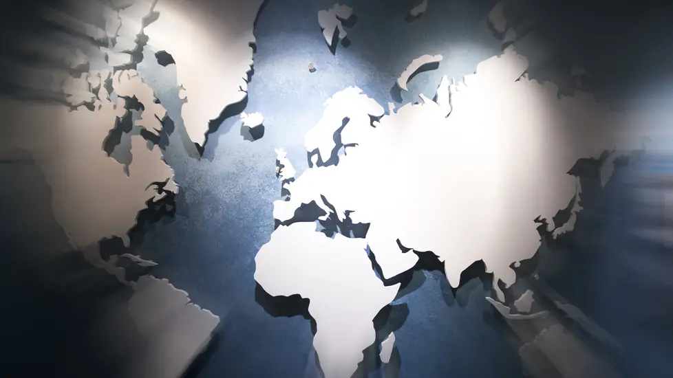 Verdenskart med fokus på Europa