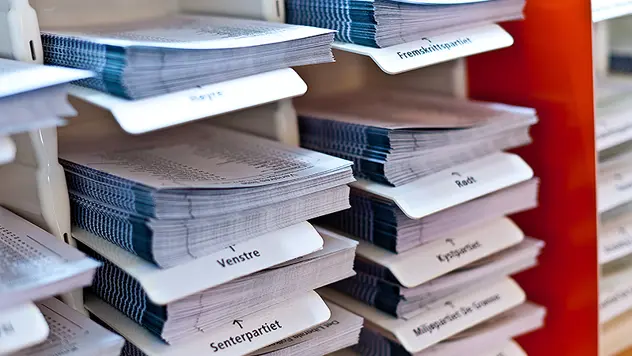 Stemmesedler til bruk ved valg