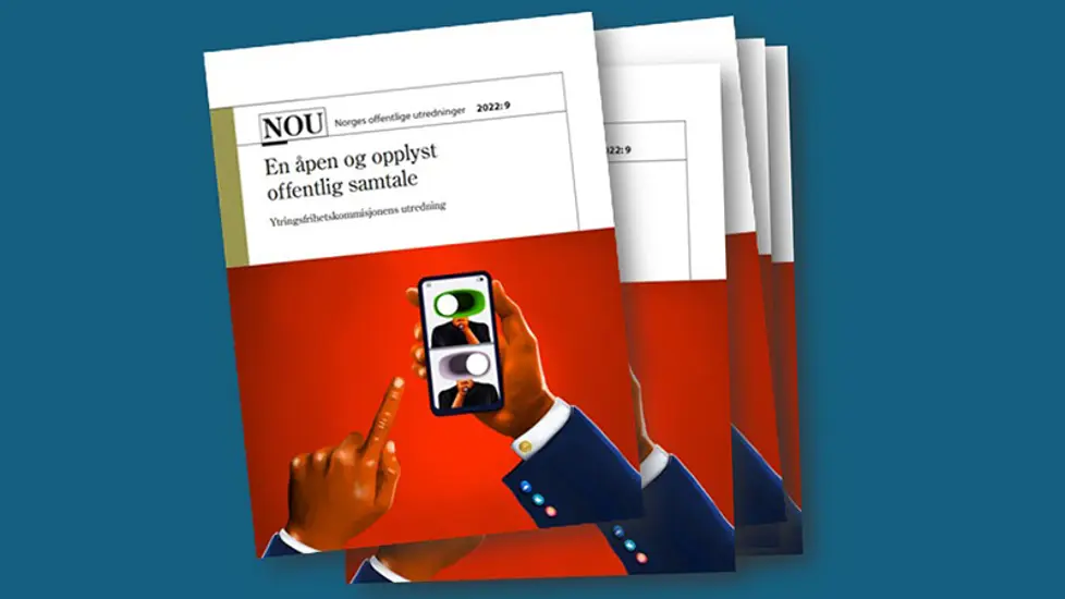 Illustrasjon med faksimile av forsiden av NOU 2022: 9